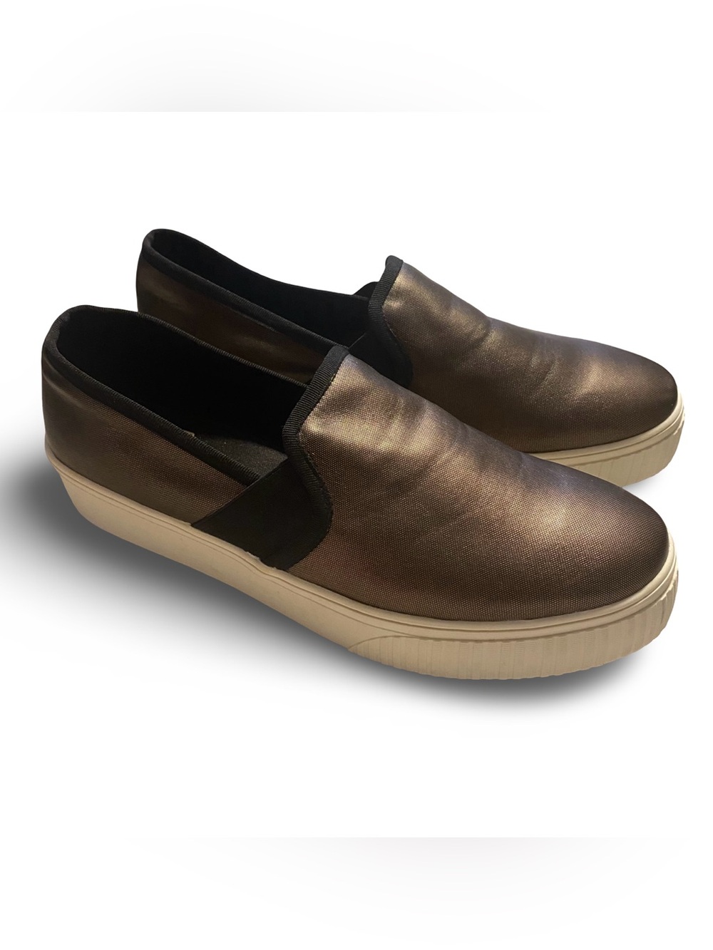 Fabletics Women’s ‘Knockout’ Slip-On Sneaker Size 11 Metallic Copper/Brown